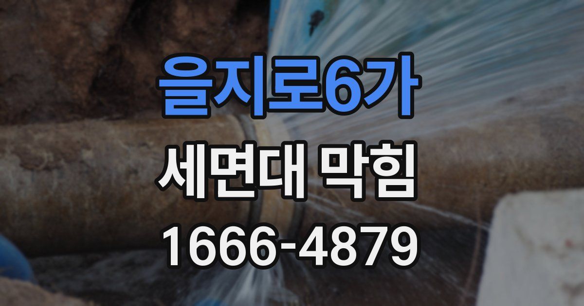 을지로6가 세면대 막힘