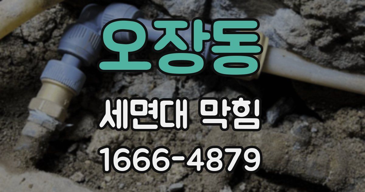 오장동 세면대 막힘