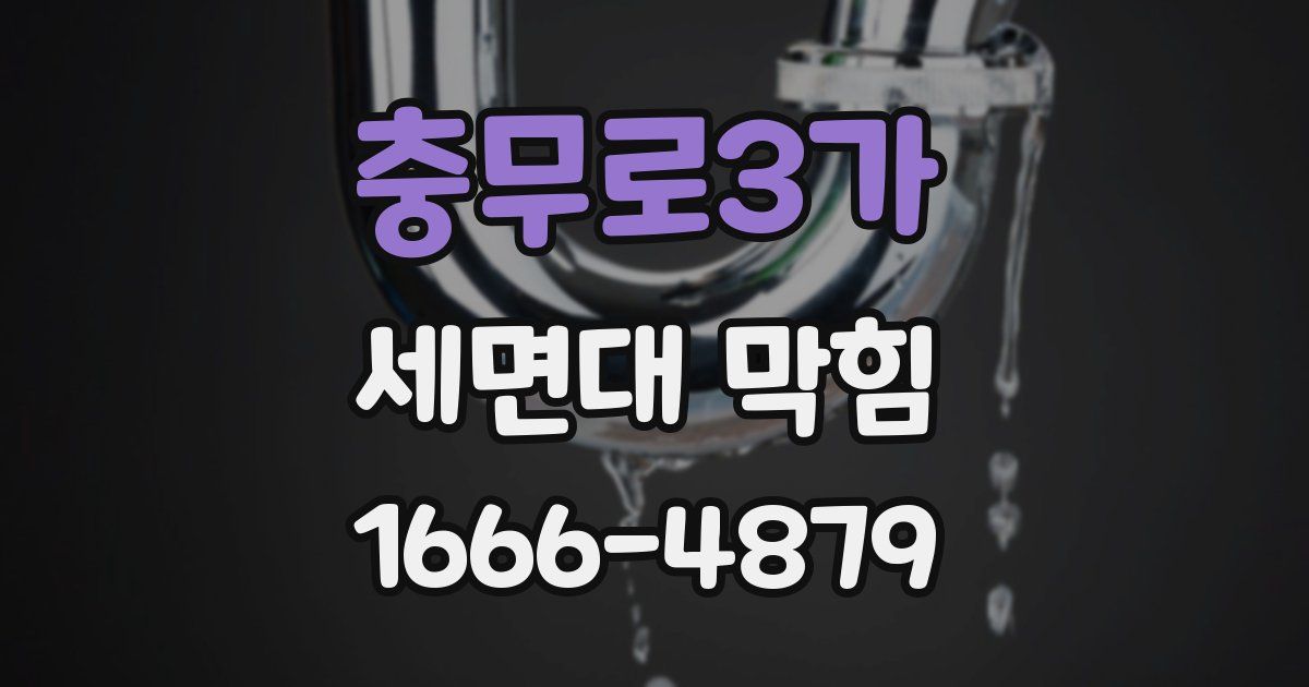 충무로3가 세면대 막힘