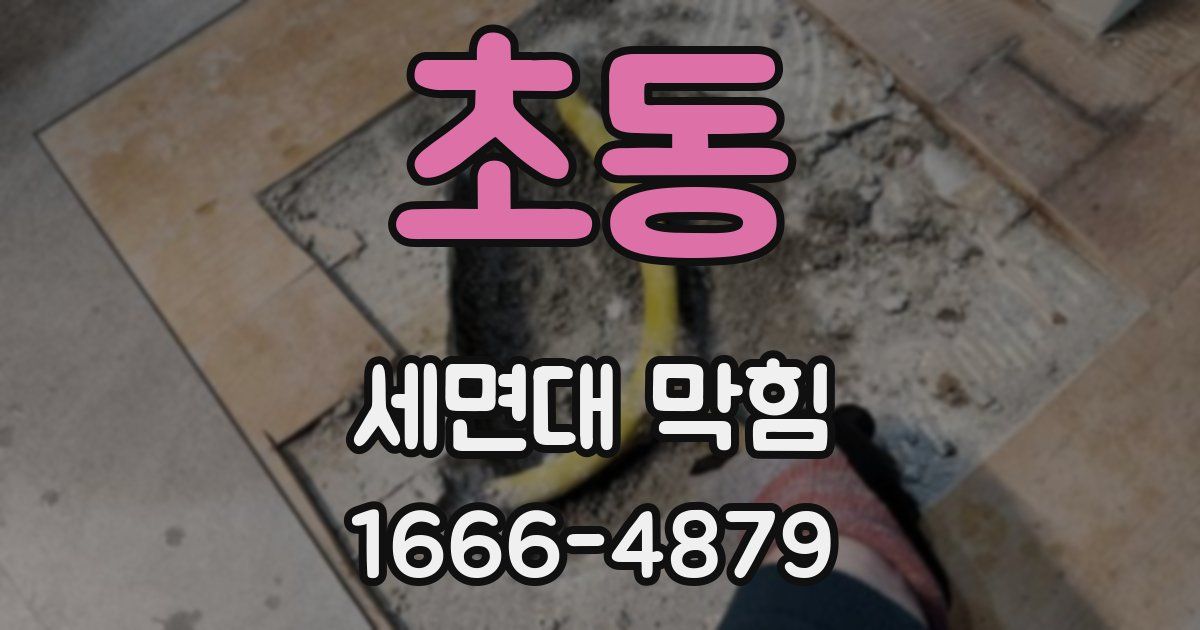 초동 세면대 막힘