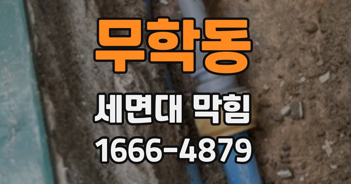 무학동 세면대 막힘