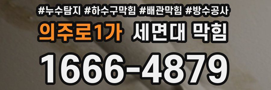 의주로1가 세면대 막힘