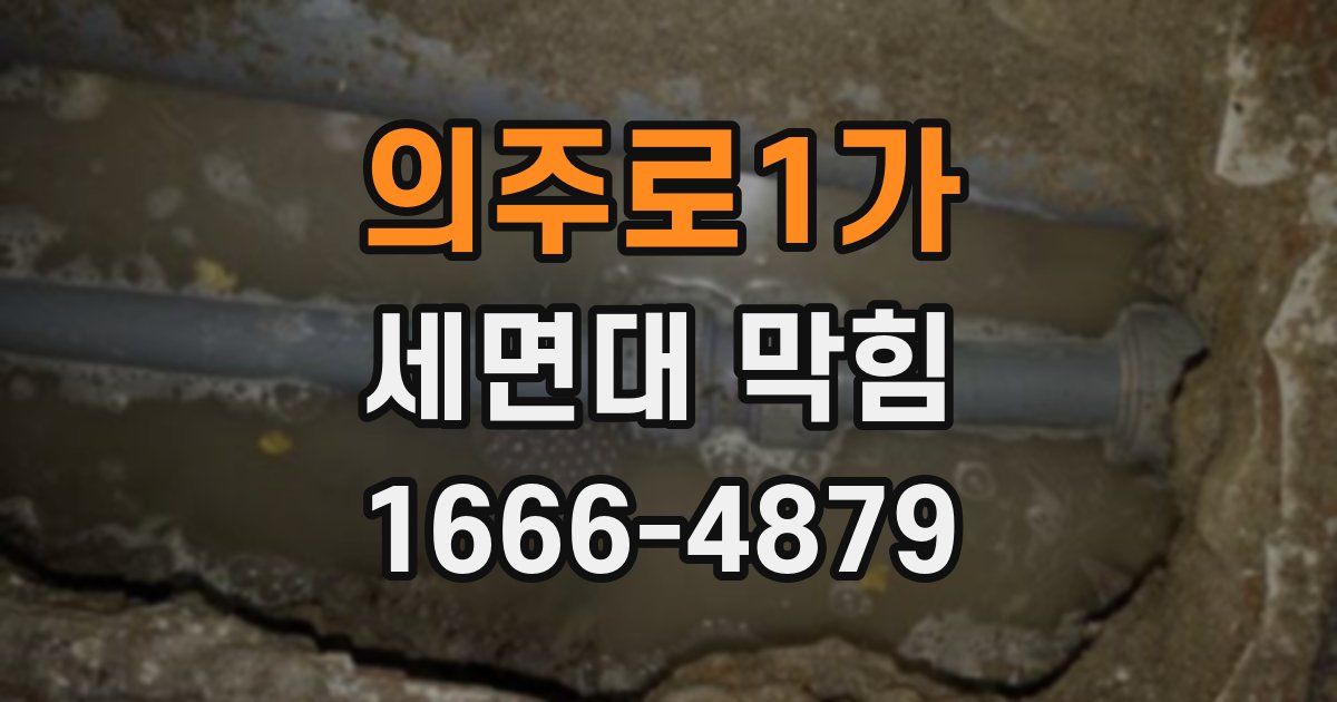 의주로1가 세면대 막힘