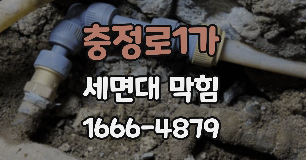 충정로1가 세면대 막힘