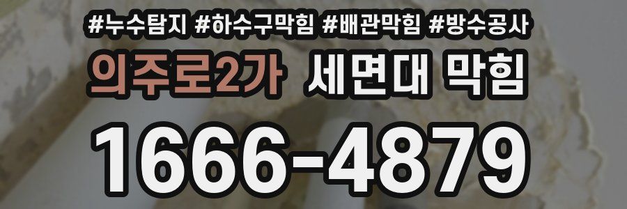 의주로2가 세면대 막힘