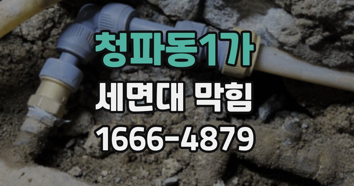 청파동1가 세면대 막힘