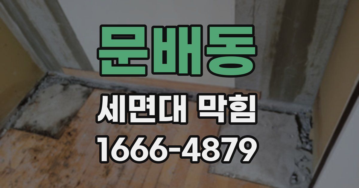 문배동 세면대 막힘