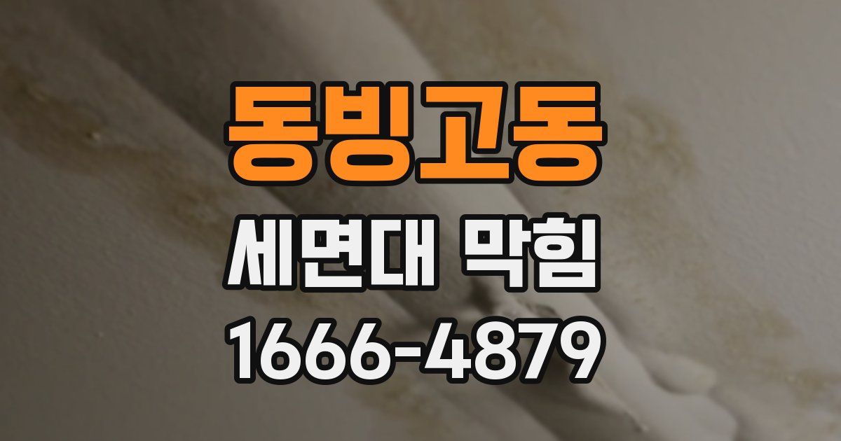 동빙고동 세면대 막힘