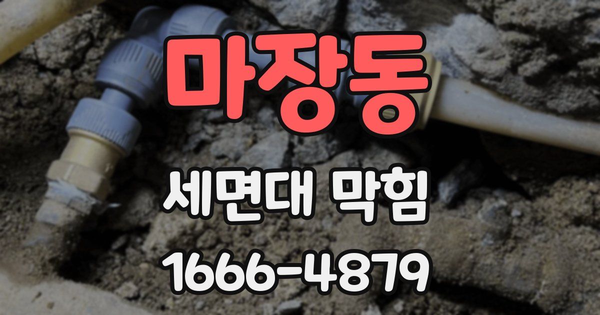 마장동 세면대 막힘