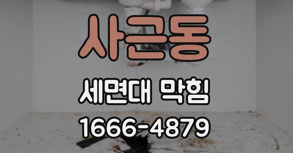 사근동 세면대 막힘