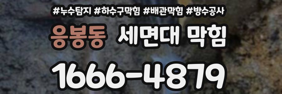 응봉동 세면대 막힘