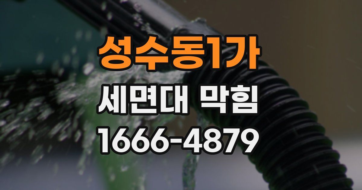 성수동1가 세면대 막힘