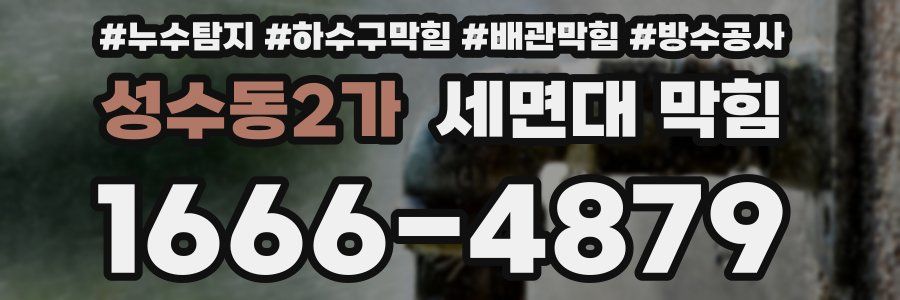 성수동2가 세면대 막힘