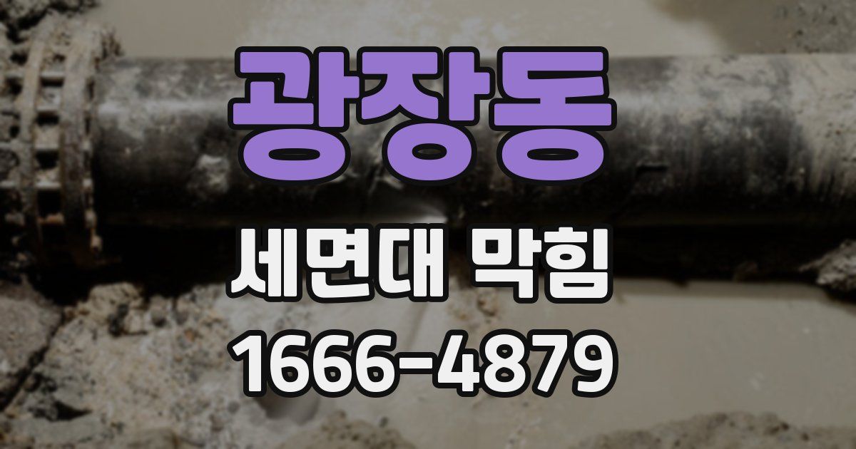 광장동 세면대 막힘