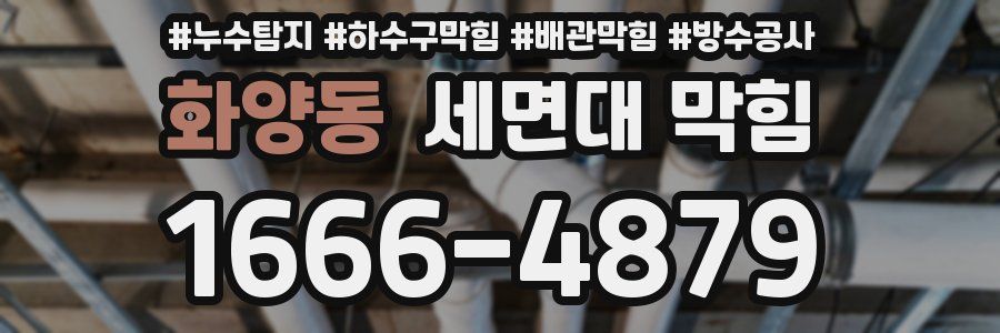 화양동 세면대 막힘