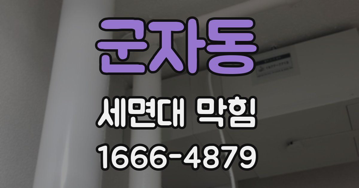 군자동 세면대 막힘