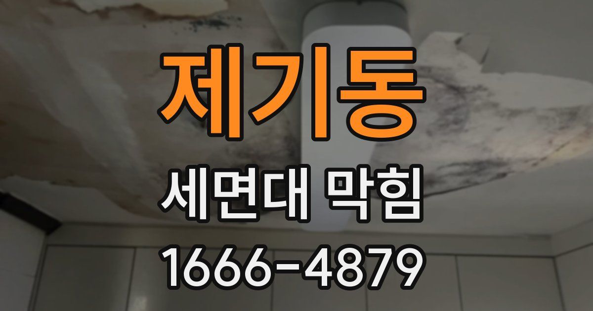 제기동 세면대 막힘