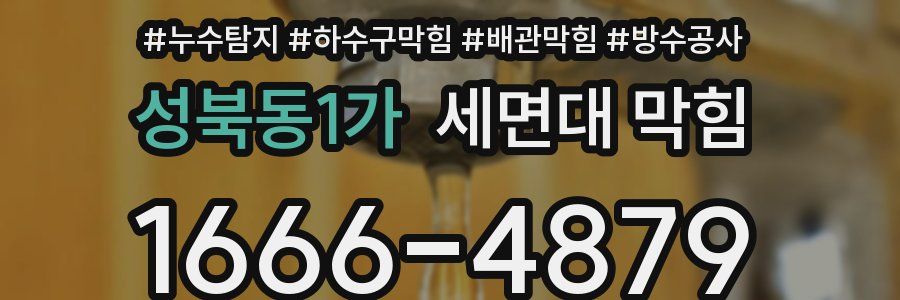 성북동1가 세면대 막힘