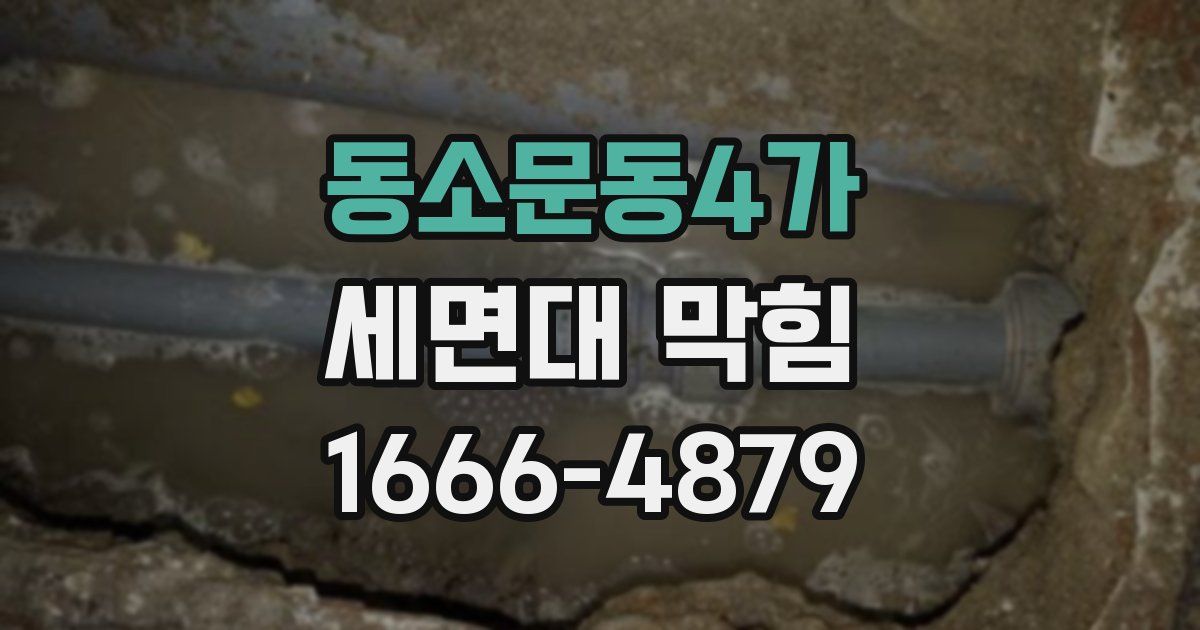 동소문동4가 세면대 막힘
