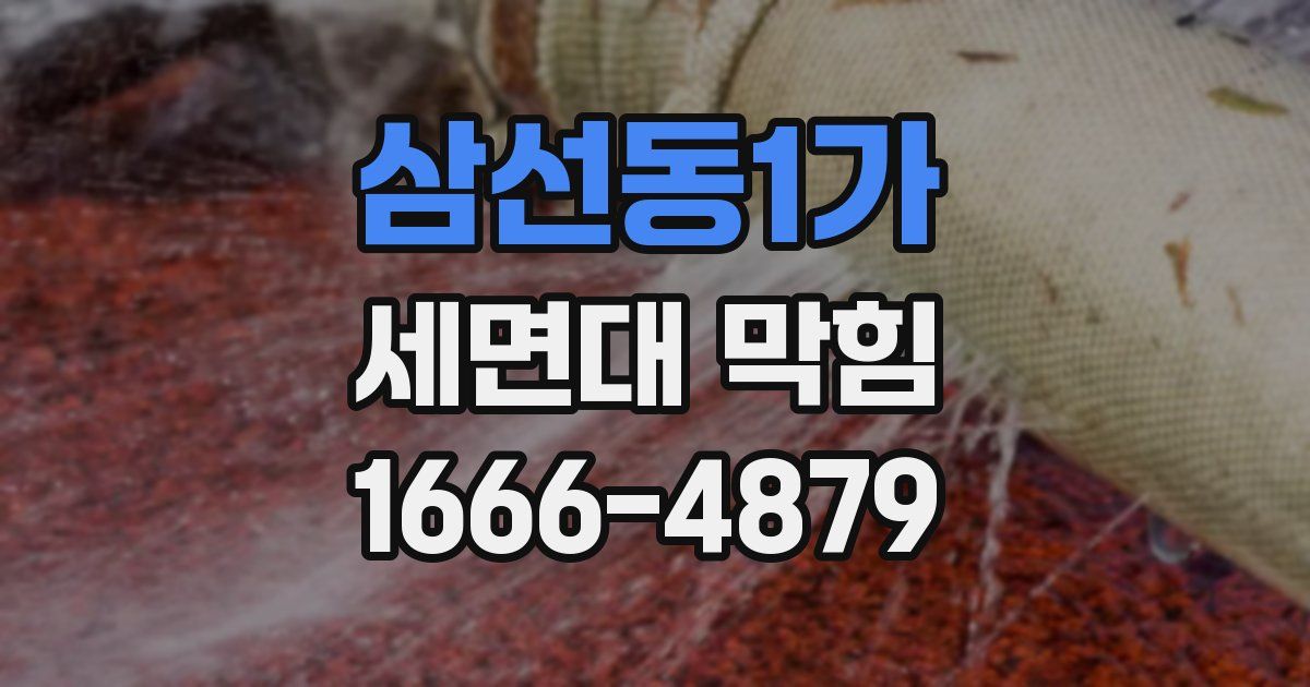 삼선동1가 세면대 막힘