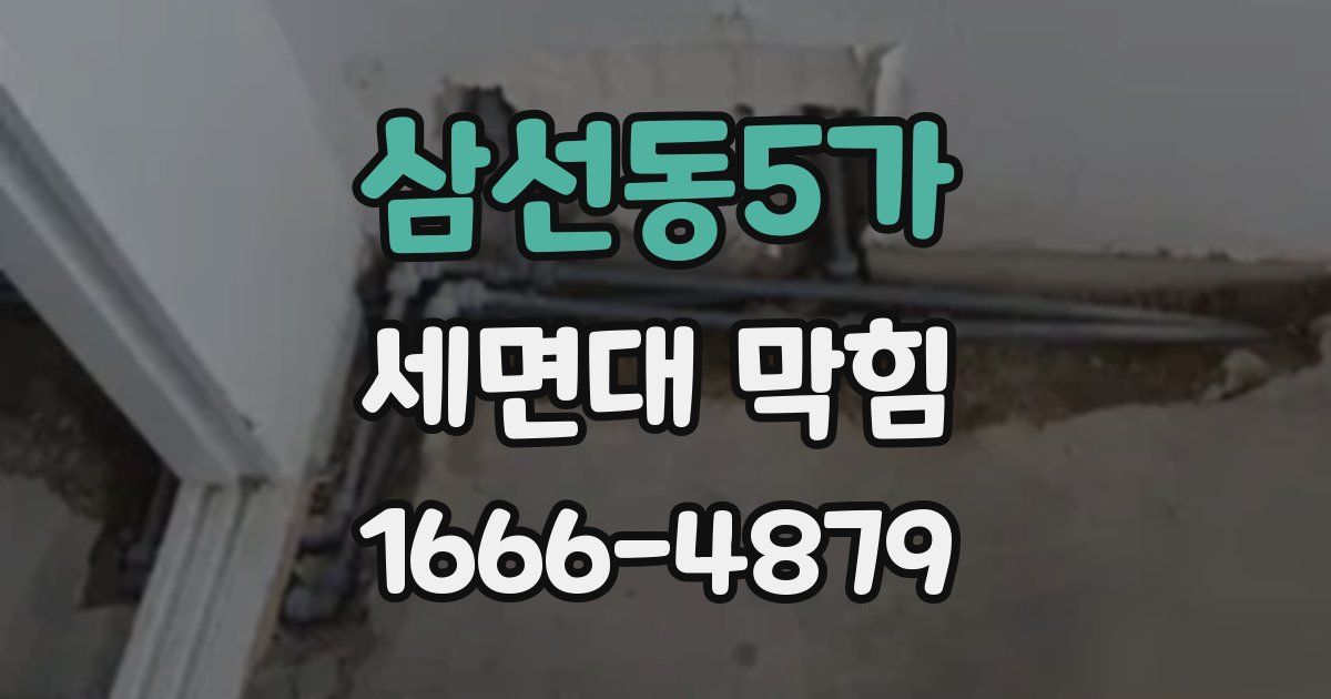 삼선동5가 세면대 막힘