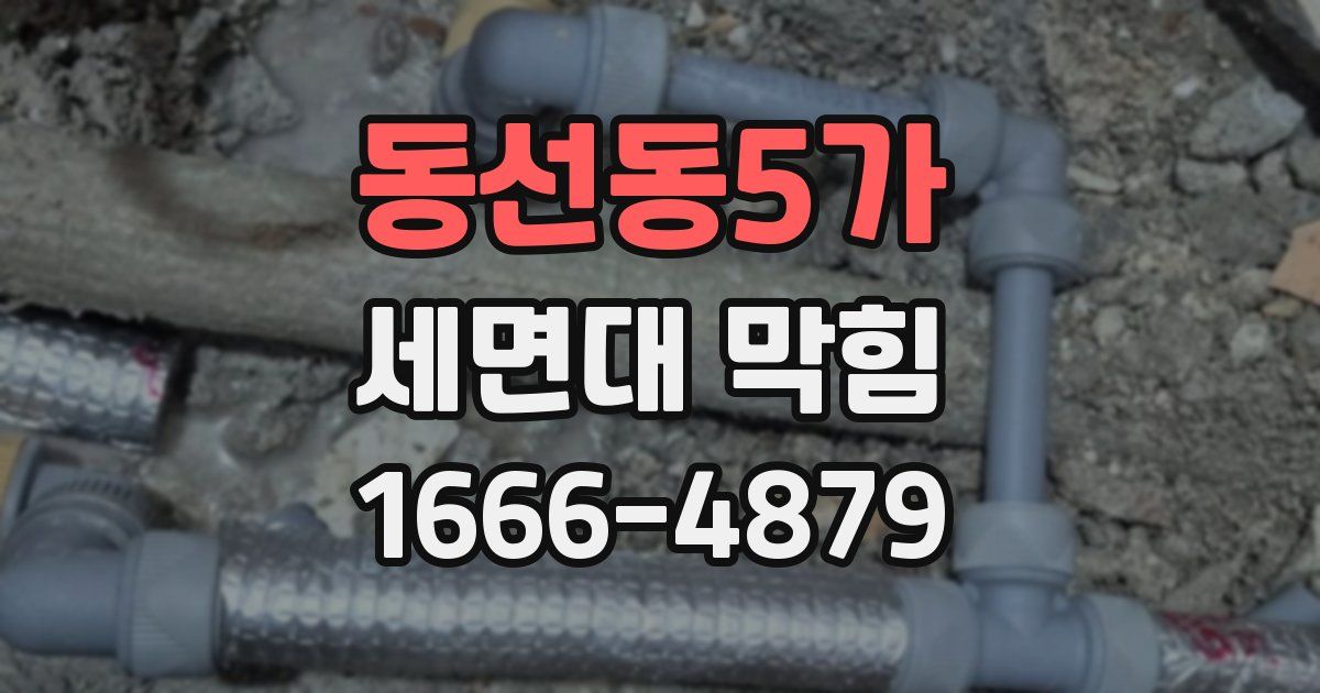 동선동5가 세면대 막힘