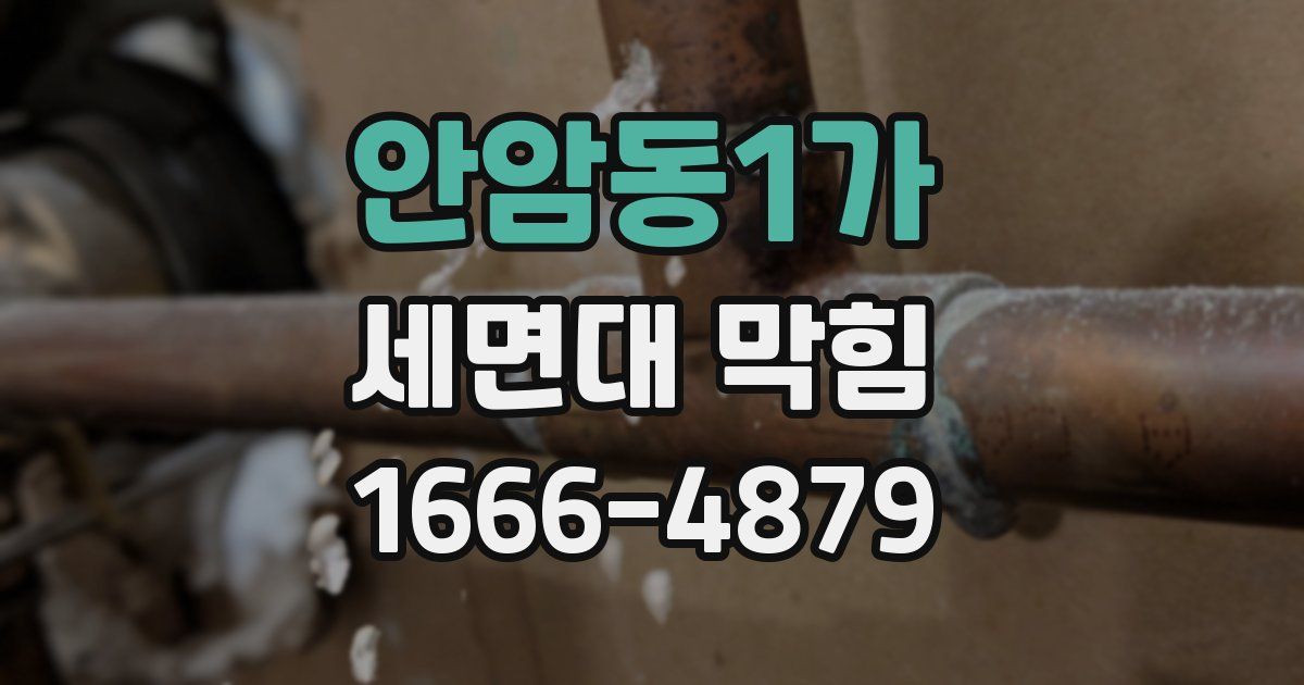 안암동1가 세면대 막힘