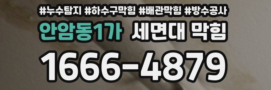 안암동1가 세면대 막힘