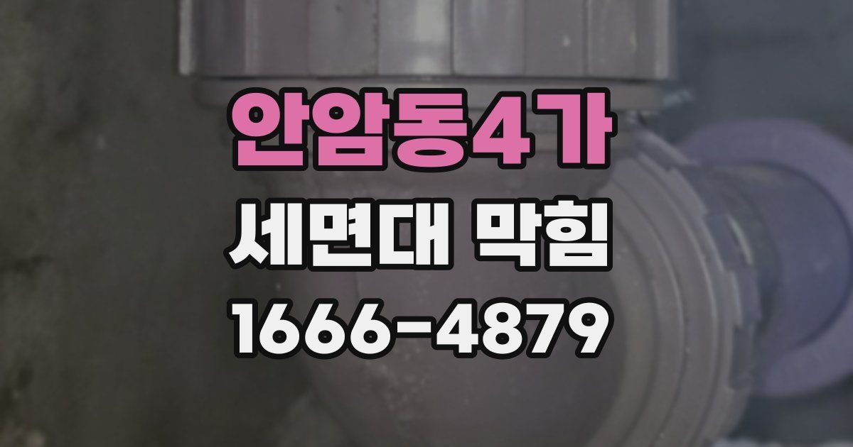 안암동4가 세면대 막힘
