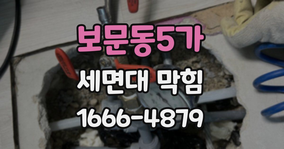 보문동5가 세면대 막힘