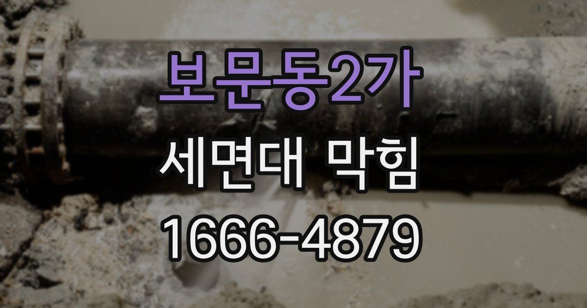 보문동2가 세면대 막힘