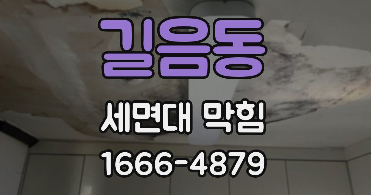 길음동 세면대 막힘