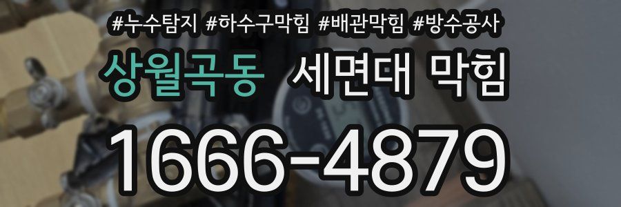 상월곡동 세면대 막힘