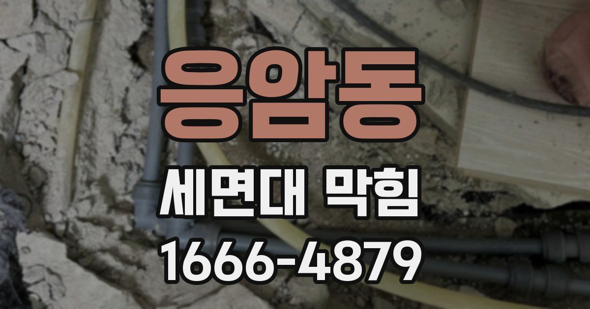 응암동 세면대 막힘