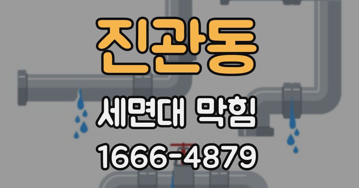 진관동 세면대 막힘