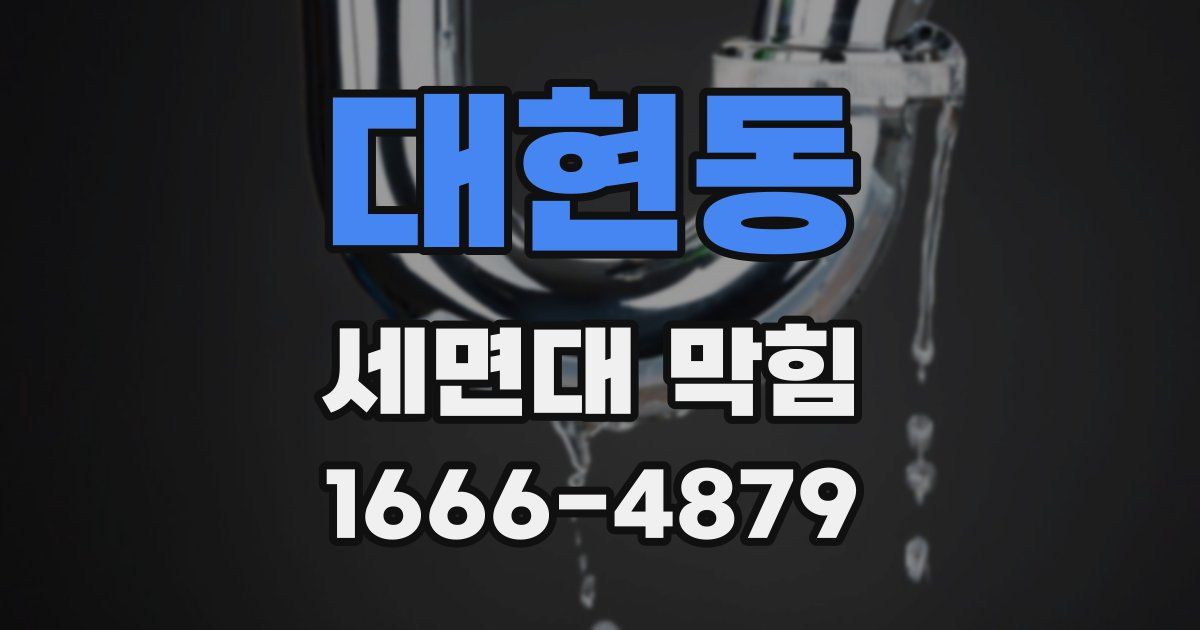 대현동 세면대 막힘