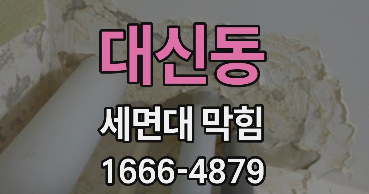 대신동 세면대 막힘