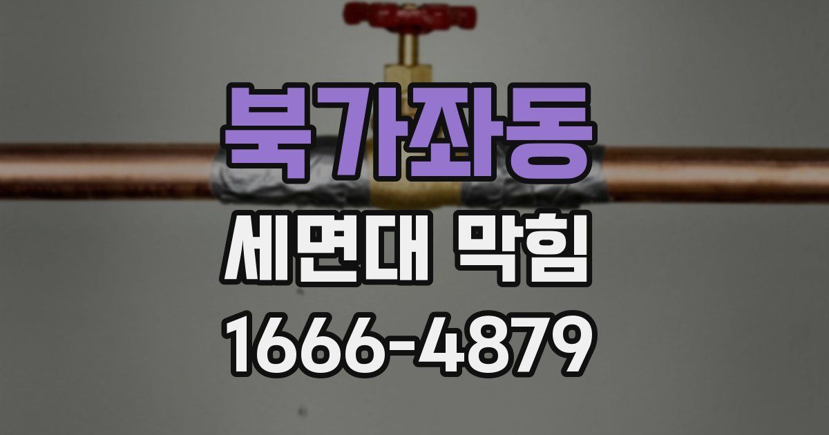 북가좌동 세면대 막힘
