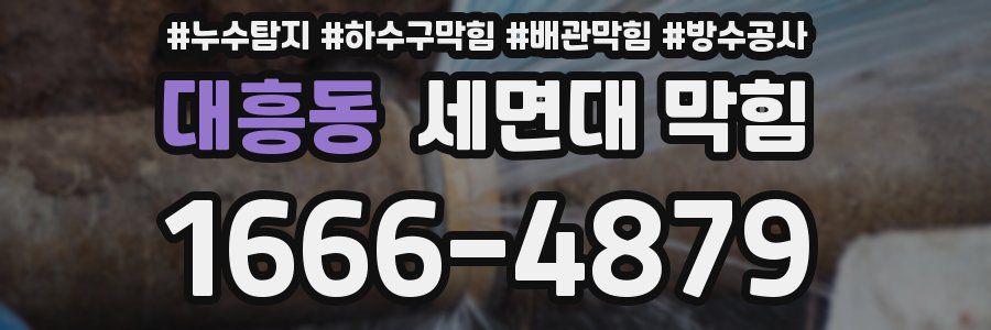대흥동 세면대 막힘