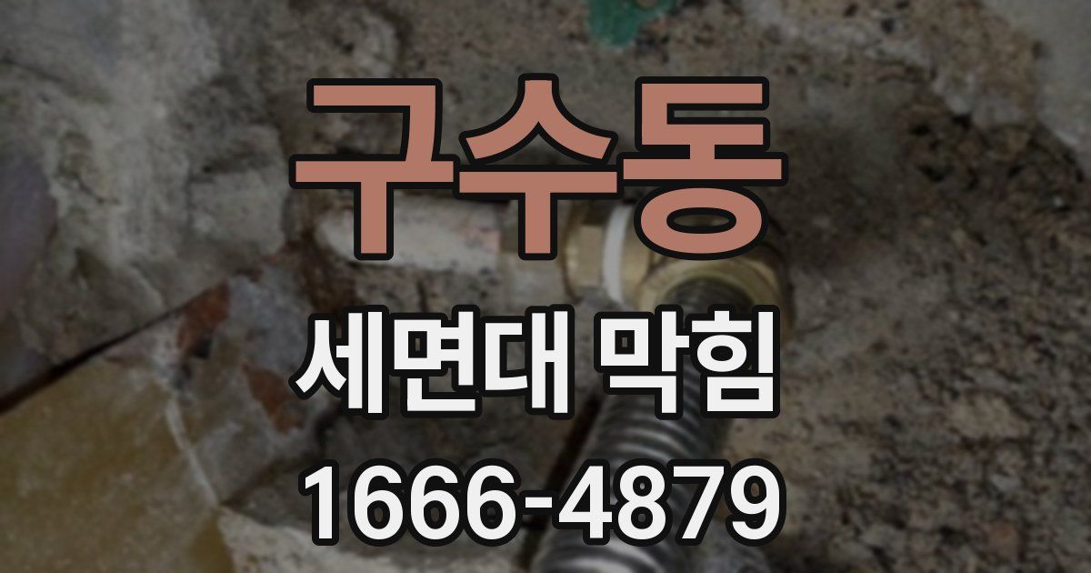 구수동 세면대 막힘