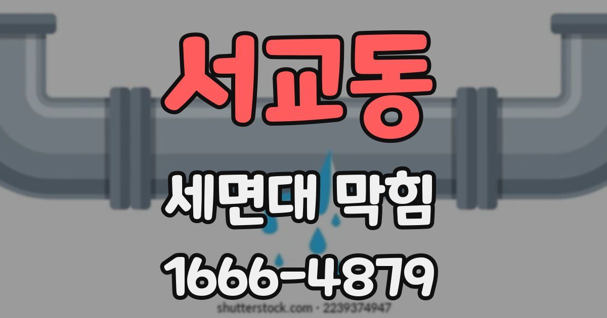 서교동 세면대 막힘
