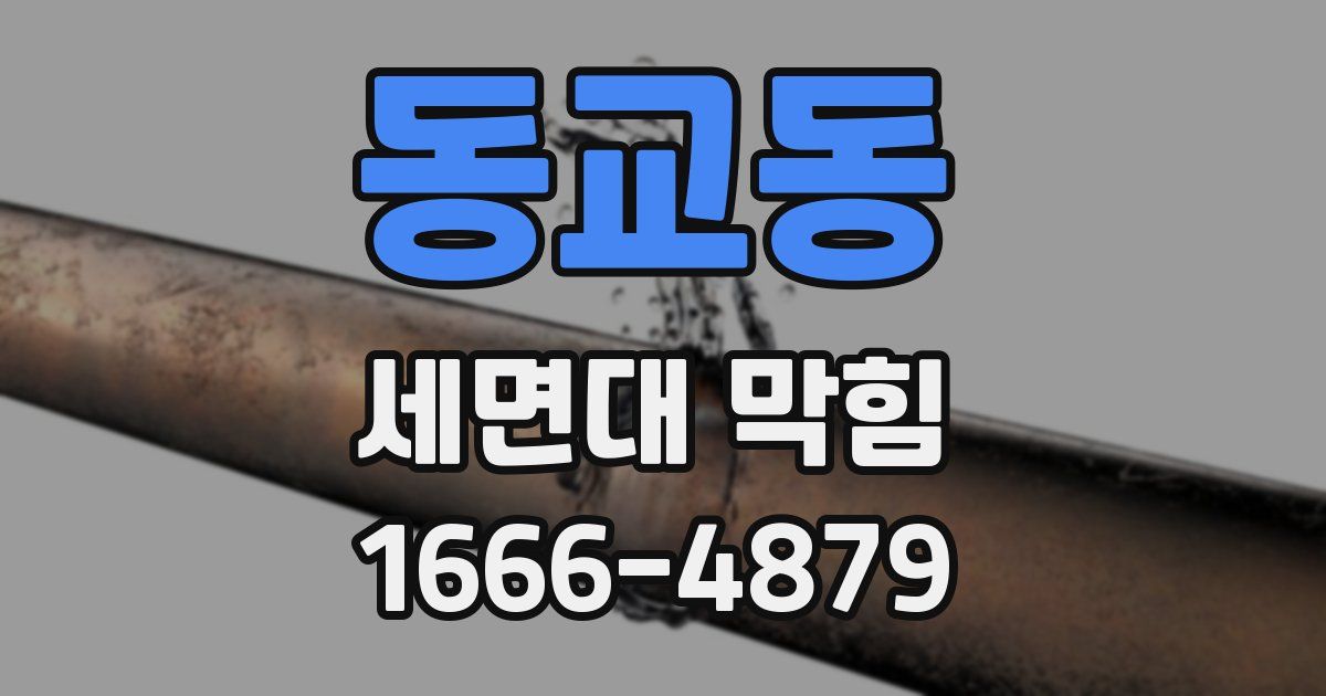 동교동 세면대 막힘