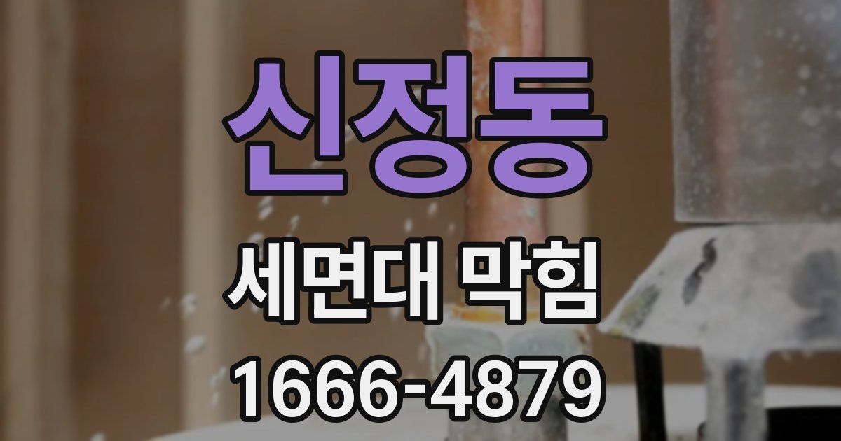 신정동 세면대 막힘
