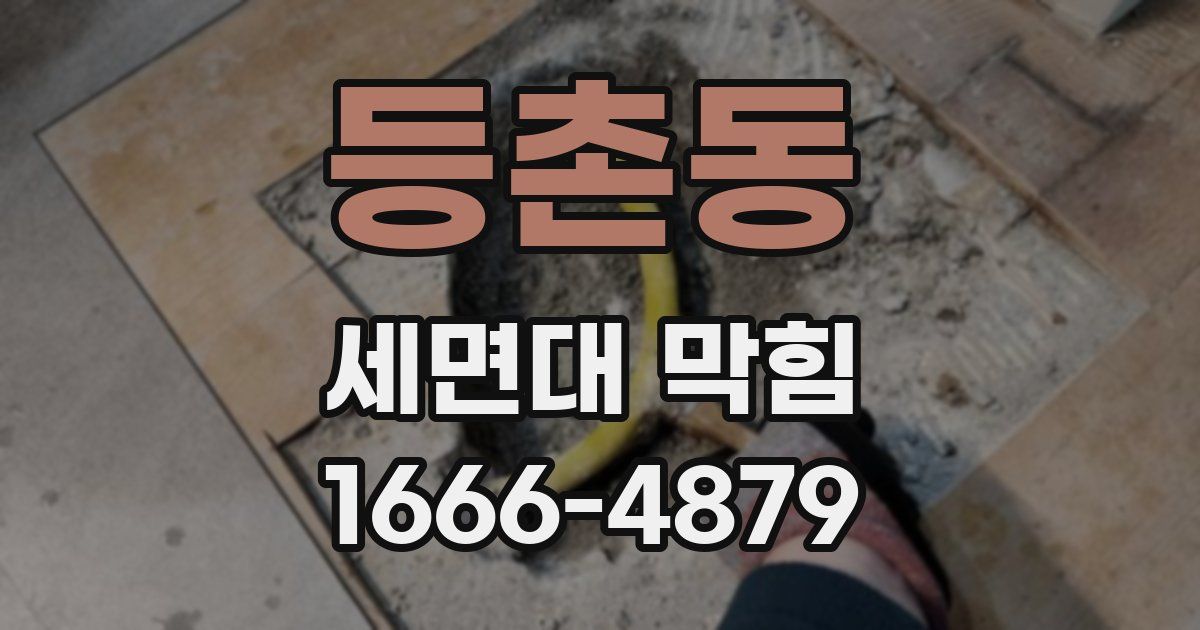 등촌동 세면대 막힘