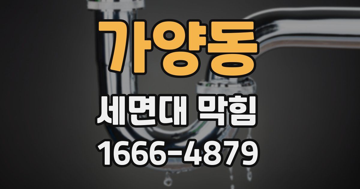 가양동 세면대 막힘
