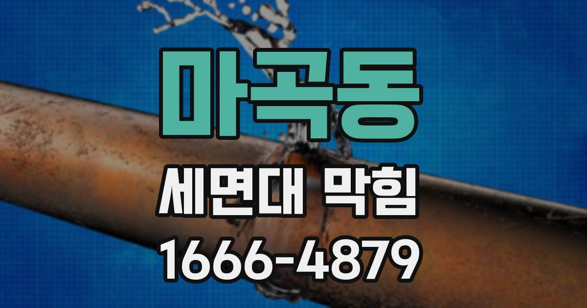 마곡동 세면대 막힘