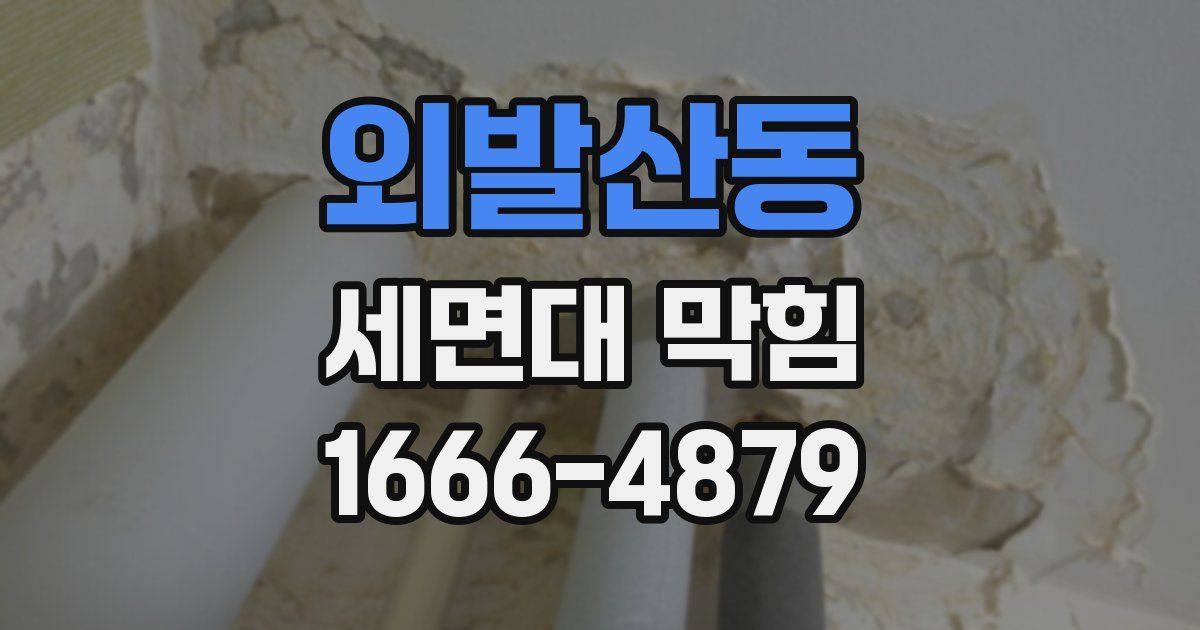 외발산동 세면대 막힘