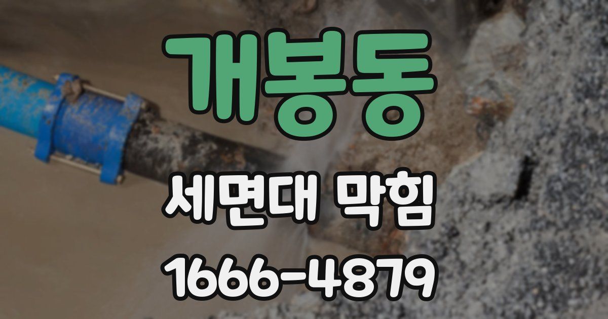 개봉동 세면대 막힘