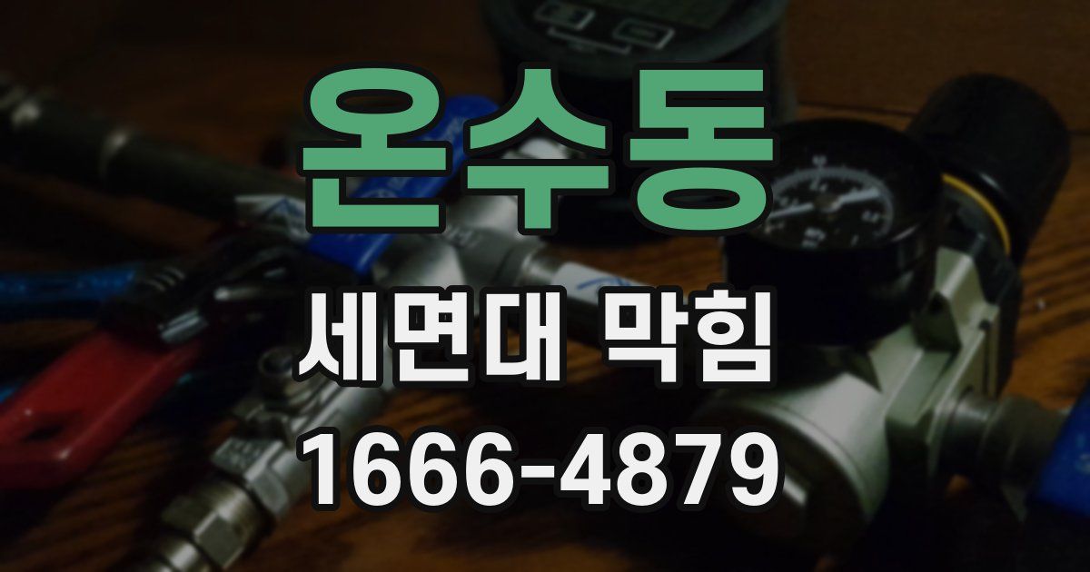 온수동 세면대 막힘