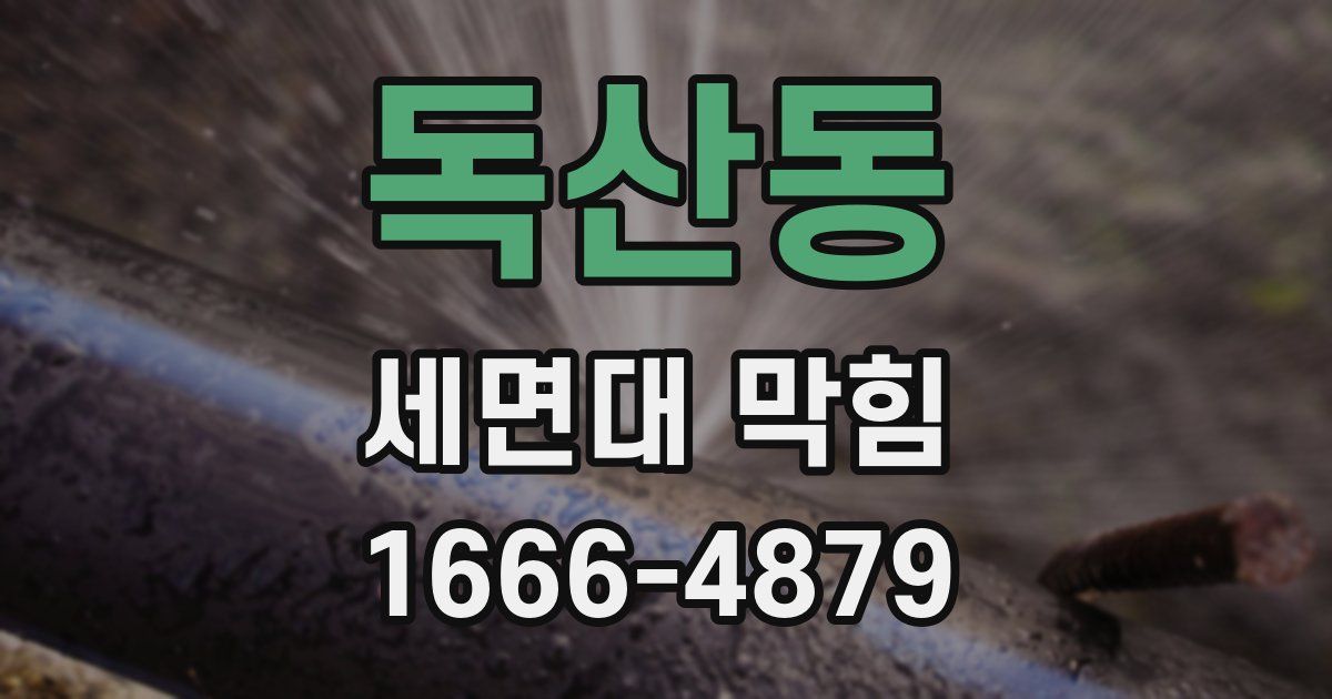 독산동 세면대 막힘